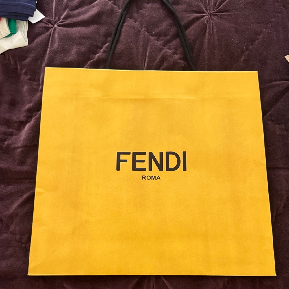 Fendi Yellow Bag with Black Accents